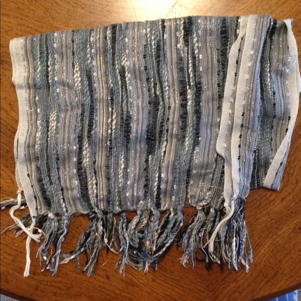 Pretty scarf blue with hints of gold